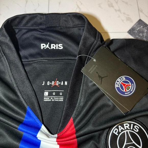 Jordan x PSG Paris Saint Germain Black Soccer Jersey Size L NWT - Picture 3 of 8